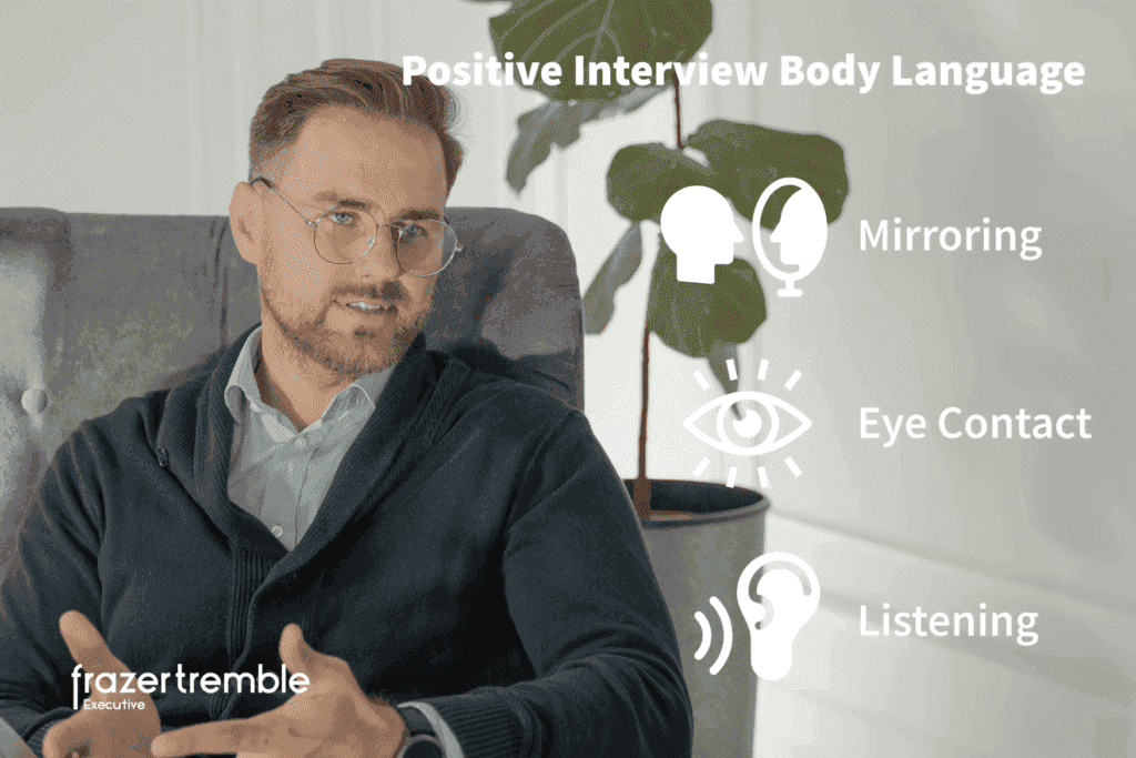 Hiring Manager's guide to interview body language. 4 Positive body language